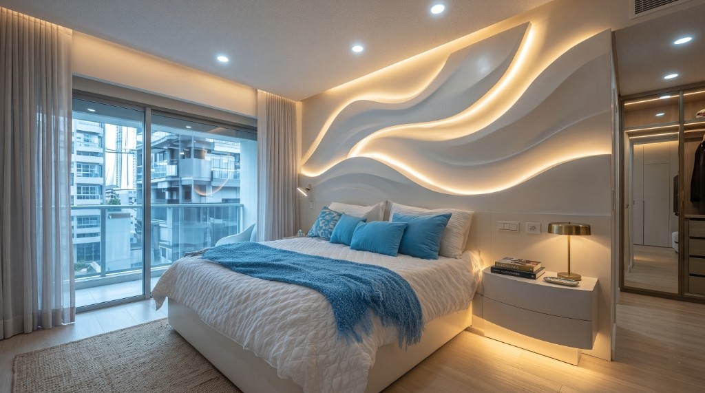 Illuminated Wave Wall